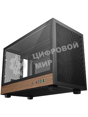 Корпус DeepCool CH260 Wood, Micro-Tower, чёрный