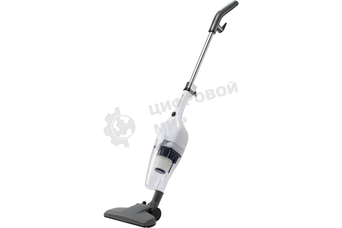 Пылесос вертикальный Galaxy GL 6241 белый, питание от сети, 	130 Вт, уборка сухая, пылесборник 0,7 л