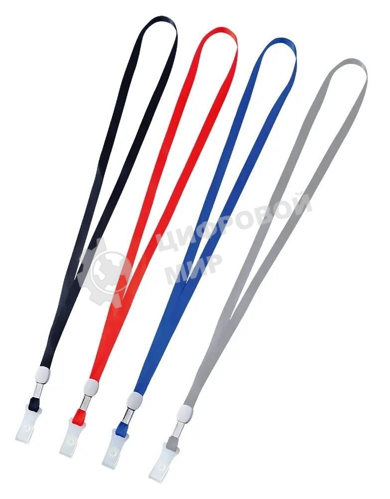 Шнур для бейджа Deli E5764 48.5х1 см нейлон ассорти (упак.: 20 шт) пластиковый пакет