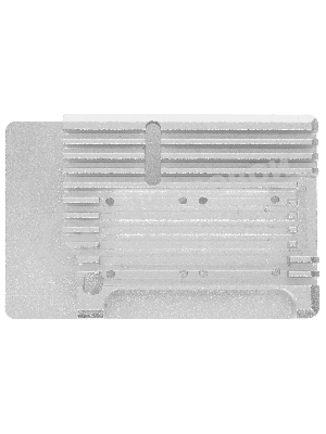 Корпус Qumo Aluminum case with double black fans, Raspberry Pi 4, silver(RS009)