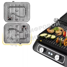 Гриль электрический KITFORT KT-1652 черный/серый, 2100 Вт