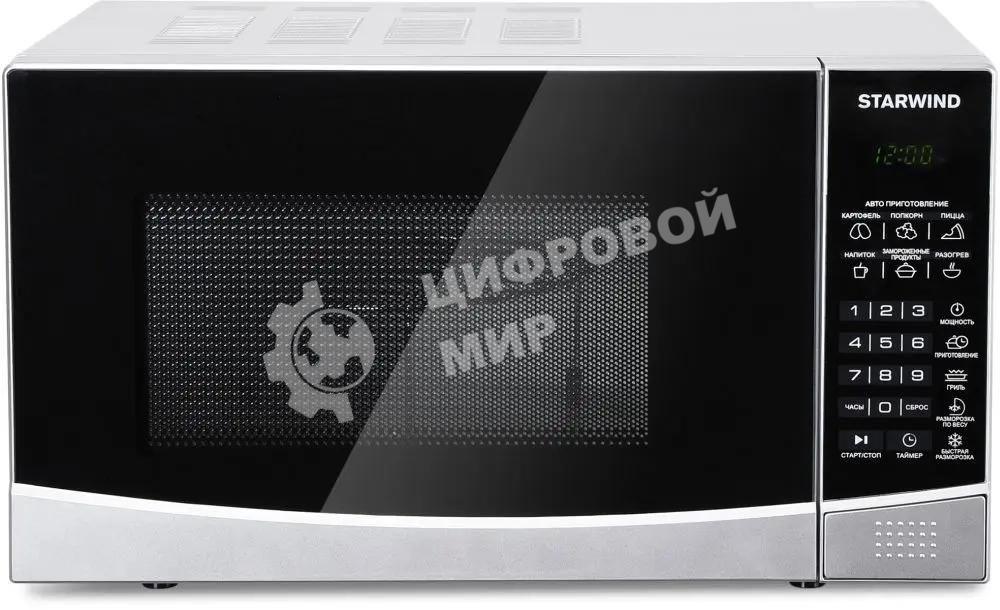 Микроволновая печь Starwind SMW2820 серебристый/черный, 20 л, 700 Вт, переключатели - сенсор