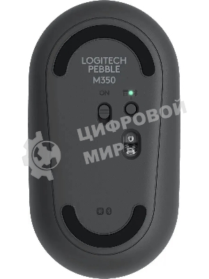Мышь беспроводная Logitech Pebble M350 графитовый, 1000 dpi, радиоканал, Bluetooth, USB, кнопки - 3
