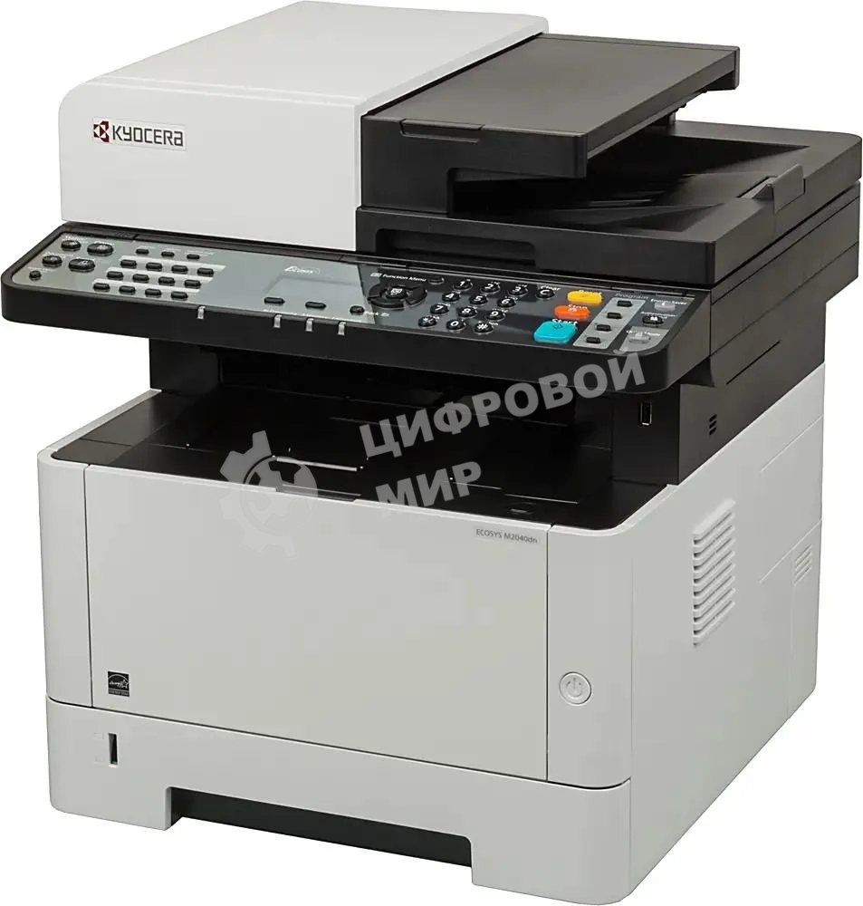 МФУ лазерное Kyocera Ecosys M2040dn (Азия) (1102S33AX0), A4, ч/б, печ. до 40 стр/мин., скан. до 40 стр/мин. (ч/б) 23 стр/мин. (цвет), 1200 x 1200 dpi (печать) 600x600dpi (скан.), USB, RJ-45 (старт.картр. TK-1178)