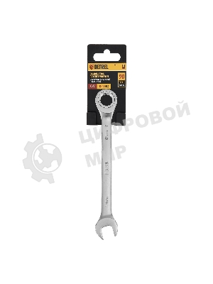 Ключ комбинированный трещоточный Denzel 13 мм, CrV, матовый хром