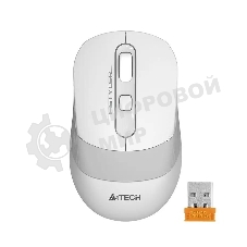 Мышь беспроводная A4Tech Fstyler FG10 белый/серый, 2000 dpi, радиоканал, USB, кнопки - 4
