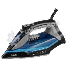 Утюг BBK ISE-2410 черный/синий, 2400 Вт, 40 г/мин, 140 г/мин, 350 мл