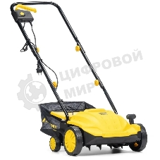 Скарификатор электрический Champion ESC1532 Мощность двигателя 1500 Вт, Напряжение сети 230,50 В, Гц, Вес c травосборником 9,3 кг, Ширина обработки 320 мм, Высота аэрации -4/0/+4/+12 мм, Высота скарификации -12/-8/-4/+4 мм, Тип/объем травосборника ткань/35 л, Регулировка высоты кошения/количество положений 4, Уровень мощности звука 96 дБ, Уровень звукового давления скарификатор/аэра 80/81 дБ, Уровень вибрации на рукоятке 3,245/3,335 (K=1,5 м/с) м/с2.