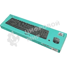 Комплект клавиатура+мышь Logitech MK235 беспроводной, USB, 1000 DPI, серый