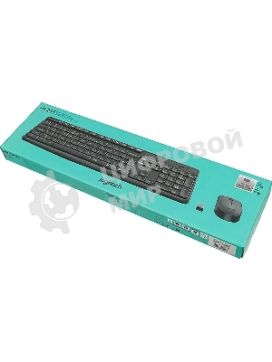Комплект клавиатура+мышь Logitech MK235 беспроводной, USB, 1000 DPI, серый