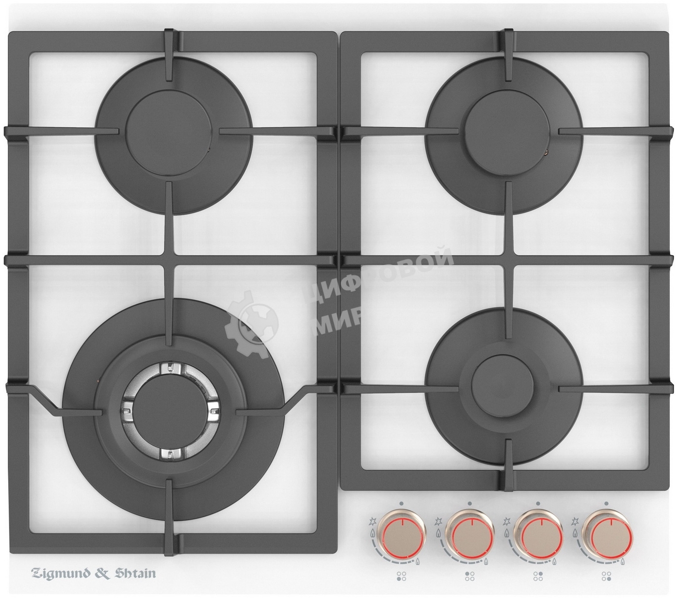 Газовая варочная панель Zigmund & Shtain MN 199.61 W независимая, белый