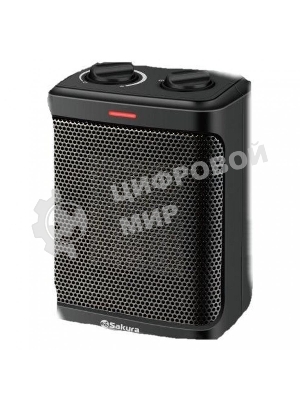 Тепловентилятор Sakura SA-0558, черный, 1500 Вт, 20 м2, термостат