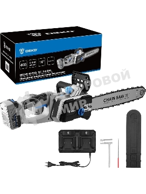 Пила цепная аккумуляторная бесщеточная DEKO DKCHS 40 PRO, 16
