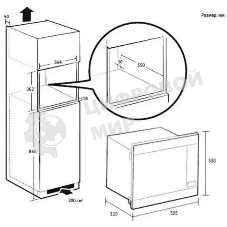Встраиваемая микроволновая печь Samsung 22L GRILL MG22M8074AT/BW