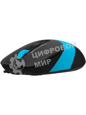 Комплект клавиатура+мышь A4Tech FStyler F1010 проводной, USB, 1600 DPI, чёрный/синий