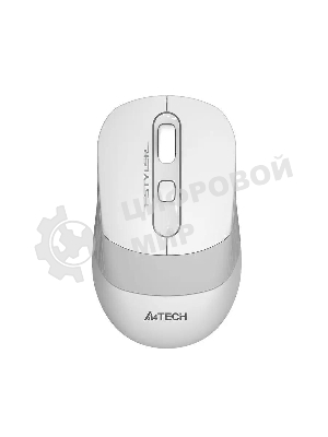 Мышь беспроводная A4Tech Fstyler FG10 белый/серый, 2000 dpi, радиоканал, USB, кнопки - 4
