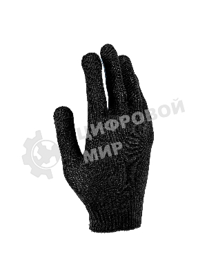 Перчатки трикотажные Сибртех х/б, 200 пар, ПВХ точка, 3 нити, 10 класс