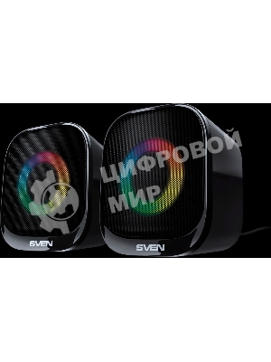 Акустическая система 2.0 АС SVEN G345, черный, (10 Вт, RGB, питание USB, Bluetooth)