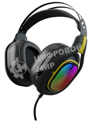 Гарнитура GMNG HS-L630G чёрный/жёлтый, проводная, подсветка