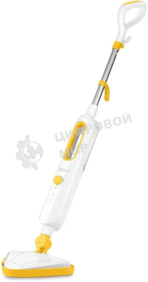Швабра паровая Kitfort КТ-1048-1 белый/желтый