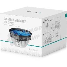 Кулер для процессора DEEPCOOL GAMMA ARCHER PRO V2 черный/синий, 120 мм, алюминий/медь, 1600 об/мин, 21 дБ, 4 pin, 110 Вт, 65.5 мм