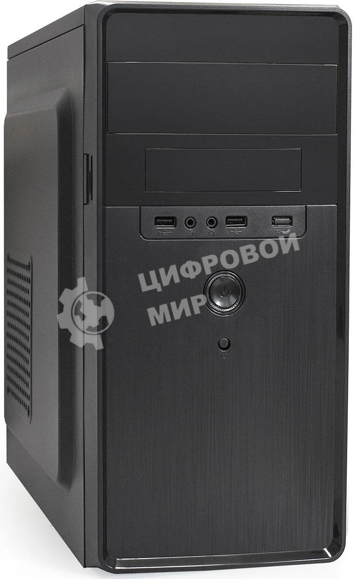 Компьютерный корпус Minitower ExeGate BA-309-UNS350 (mATX, БП UNS350 с вент. 12см, 2*USB, HD аудио, черный)