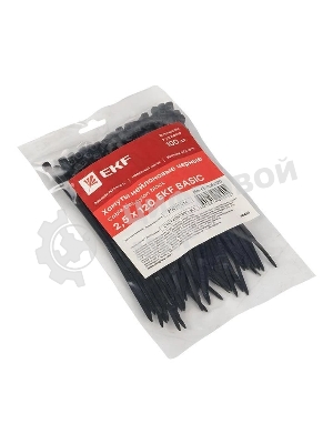 Хомут кабельный 2.5х120 нейл. черный (уп. 100 шт) EKF plc-cb-2.5x120
