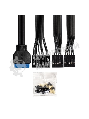 Компьютерный корпус Minitower ExeGate BAA-308MU2-UNS450 (mATX, БП UNS450 с вент. 12см, 1хUSB+2хUSB 3.0, HD Audio, черный)