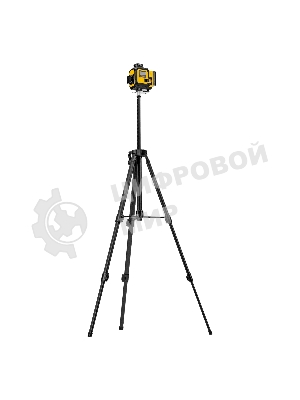 Лазерный уровень мультипризменный Denzel DLV 360-4T, 30 м, зеленый луч, Li-Ion 2,4 Aч, штатив
