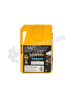 Набор сверл по металлу Denzel 1,5-6,5мм, Р6М5-TiN, Golden Tip, 13 шт