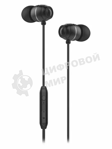 Проводные наушники Olmio Rock черный, внутриканальные, Jack 3.5 мм, микрофон