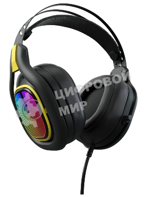 Гарнитура GMNG HS-L630G чёрный/жёлтый, проводная, подсветка