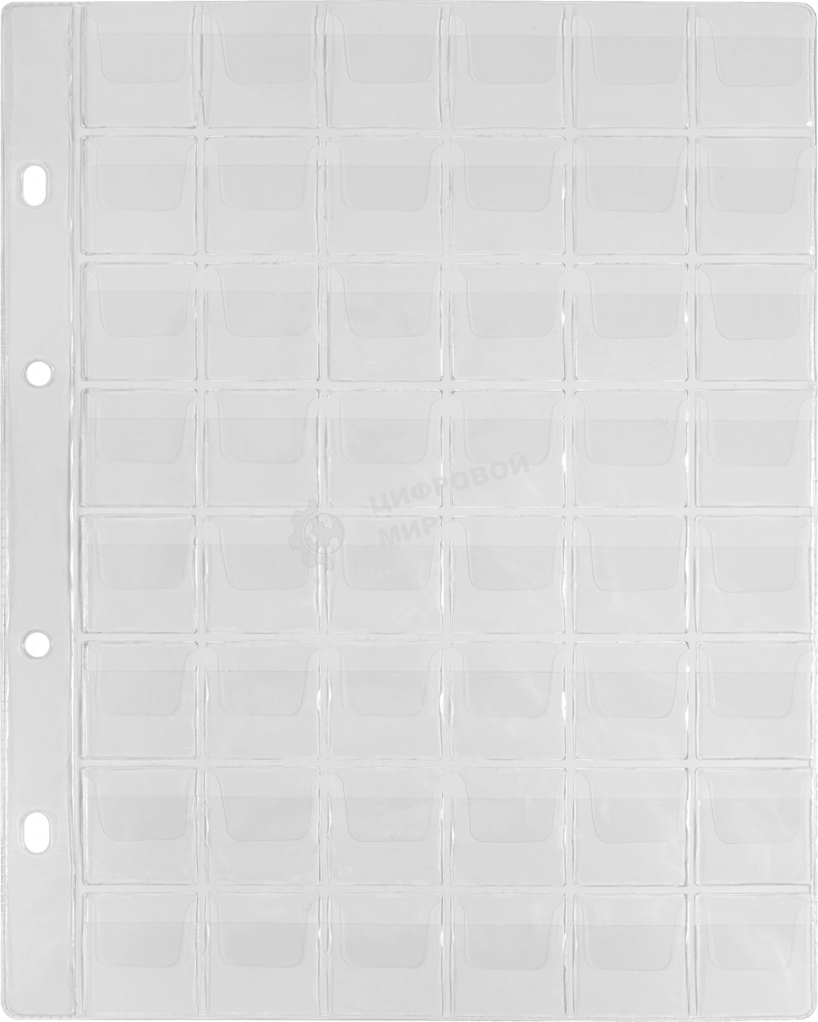 Файлы Silwerhof Create пвх 130мкм (упаковка: 5шт) для монет (48 ячеек)