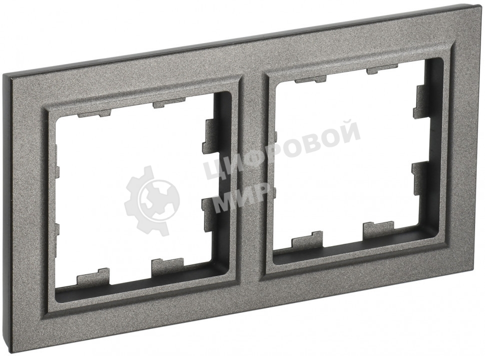 Рамка 2-местная IEK BRITE РУ-2-БрШ шампань