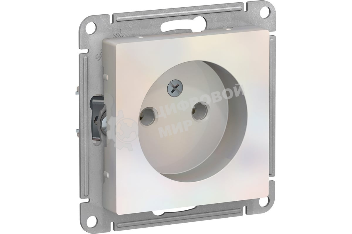 Механизм розетки 1-м СП AtlasDesign без заземл. 16А жемчуг SchE ATN000441