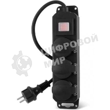 Сетевой фильтр Buro 300MDP-3-B 3 м, 3 розетки, черный, коробка