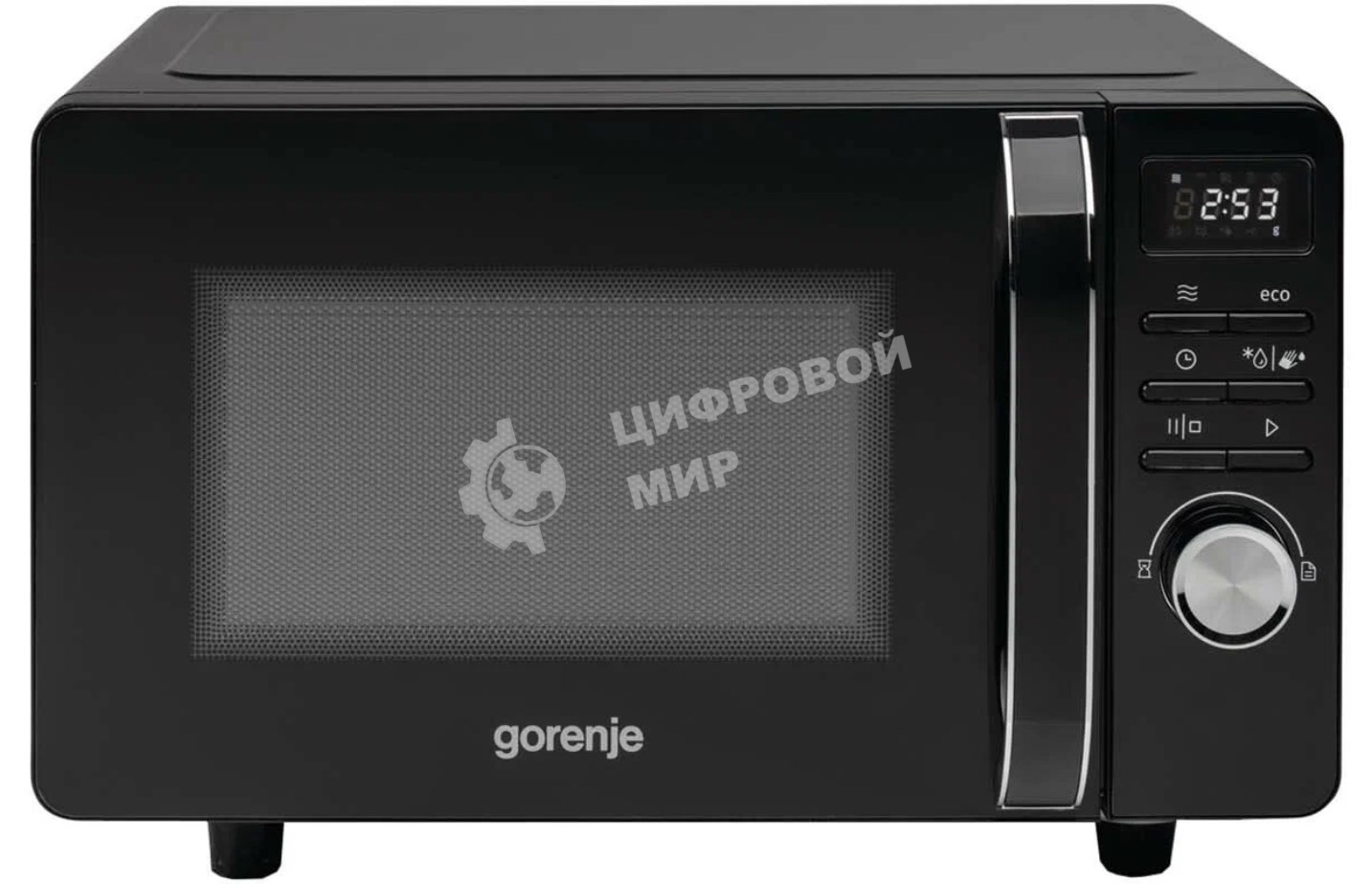 Микроволновая печь Gorenje MO20S4BC черный, 20 л, 700 Вт, переключатели - кнопки, поворотный механизм