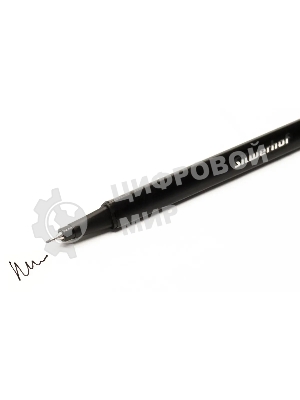 Ручка капиллярная Silwerhof 1832379, черные чернила, игловидный пишущий наконечник, линия 0.4мм, треугольная форма корпуса