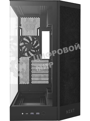Компьютерный корпус без блока питания Case NZXT H9 Flow RGb (2025), Midi-Tower, TG, 3x140мм RGb + 1x120мм, 2xUSB-A 3.2 + 1xUSB-C 3.2, E-ATX, ATX, mATX, mITX черный