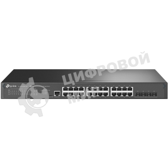 Коммутатор JetStream 24-Port 2.5GbASE-T L2+ Managed Switch with 4 10GE SFP+ SlotsPORT: 24× 2.5G RJ45 Ports, 4× 10G SFP+ Slots, RJ45/Micro-USB Console PortSPEC: 1U 19-inch Rack-mountable Steel CaseFEATURE: Integration with Omada SDN Controller, Static Routi