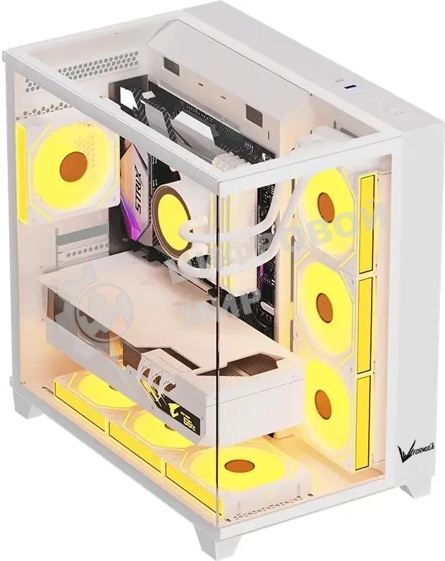 Компьютерный корпус Aerocool/Formula Crystal Z9 белый без БП ATX 7x120мм 2xUSB3.0 audio bott PSU