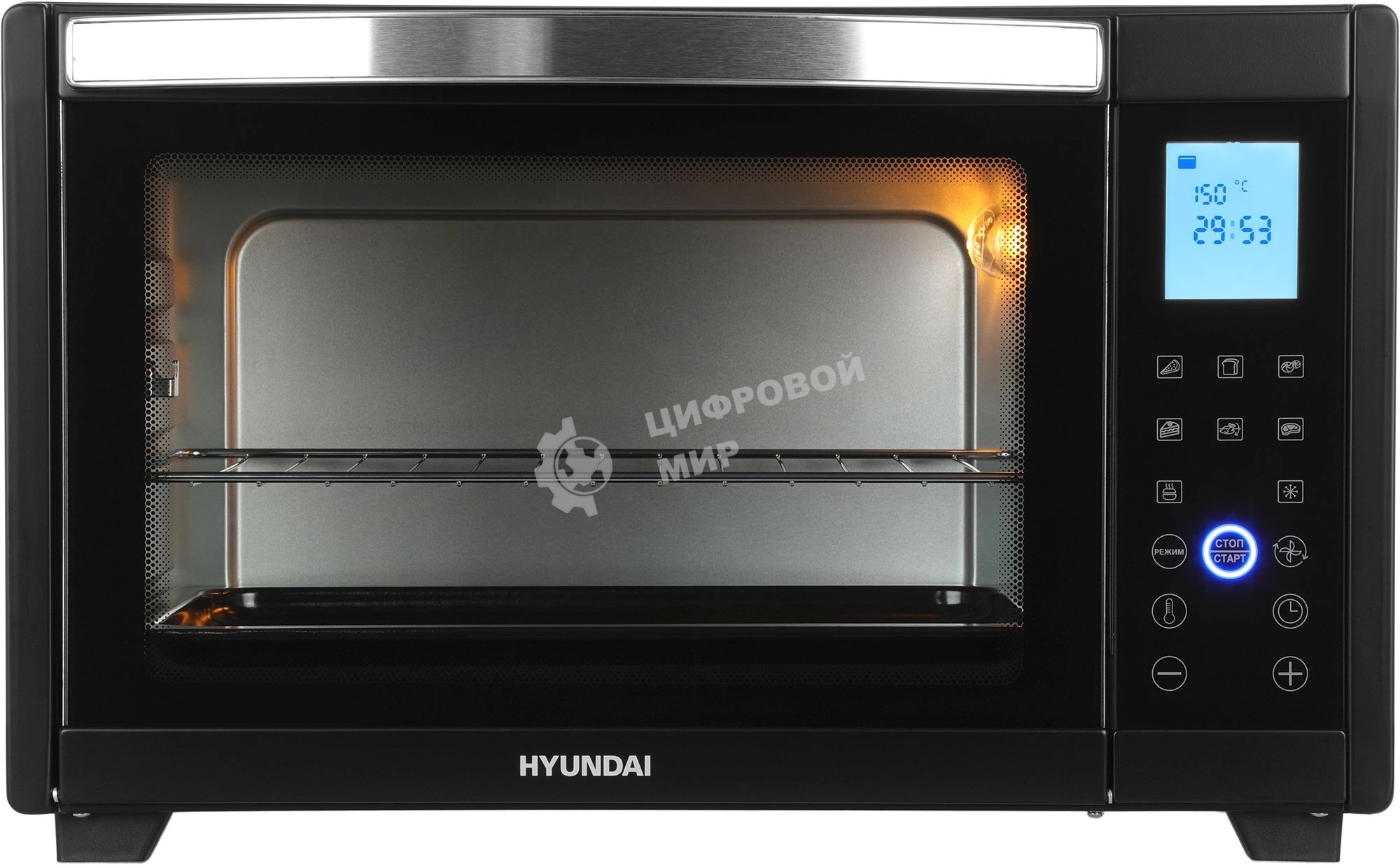 Мини-печь Hyundai MIO-HY097 35л. 1600Вт черный