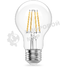 Лампа светодиодная филаментная Gauss Filament 9Вт цок.: E27 груша св. свеч. бел. теп. (упак.: 10 шт)