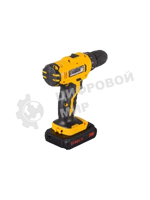 Дрель-шуруповерт Eurolux ДА-20/2Li, 20 В, 1.5 Ач, 35 Нм, щеточный