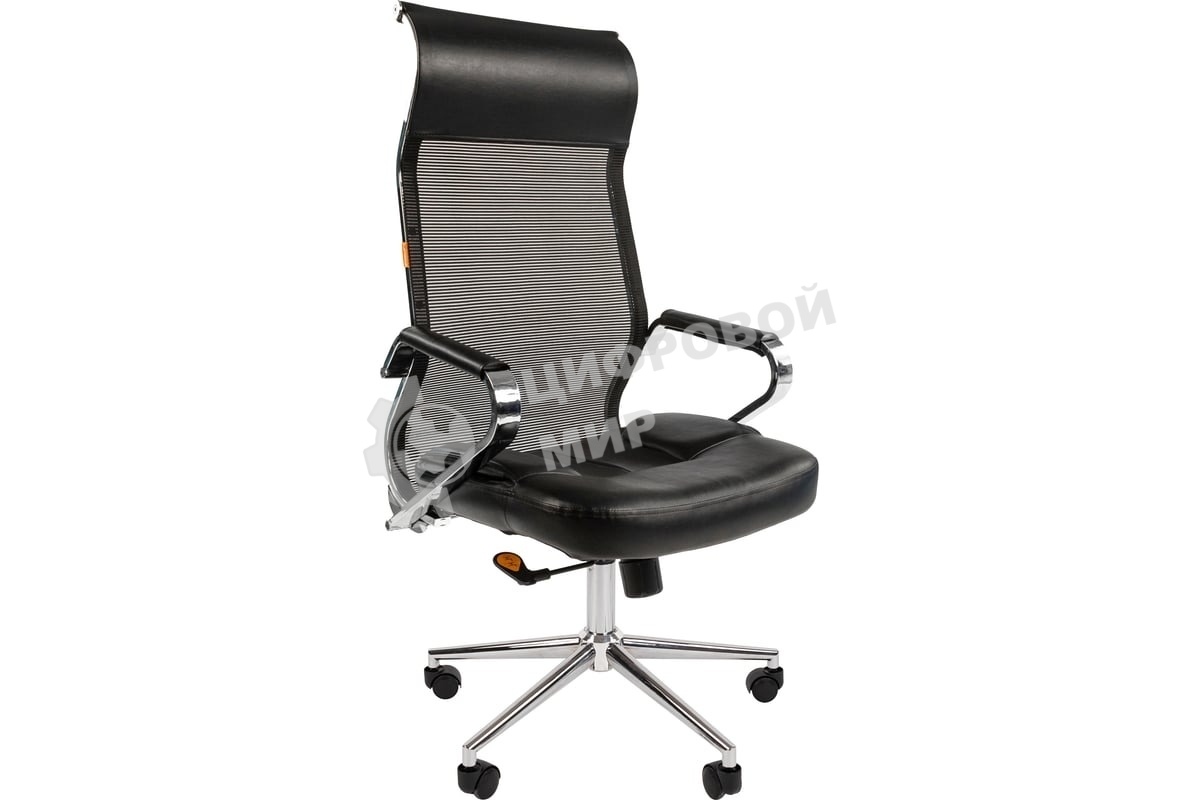 Кресло Chairman 700 черный, сетка, 120 кг, механизм качания