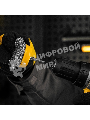 Щетка для дрели Denzel 65 мм, чашка, со шпилькой, нержавеющая витая проволока