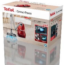 Пылесос Tefal TW3953EA красный/серебристый, 750/750 Вт, уборка сухая, пылесборник мешок 3 л