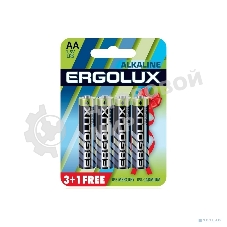 Батарейка Ergolux Alkaline LR6 BL 3+1 (FREE) (LR6 BL3+1, 1.5В) (4 шт. в уп-ке)