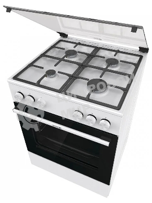 Плита газовая Gorenje GG6A11WF белый, конфорок 4 газовых, духовка 72 л, 60 см x 85 см x 60 см