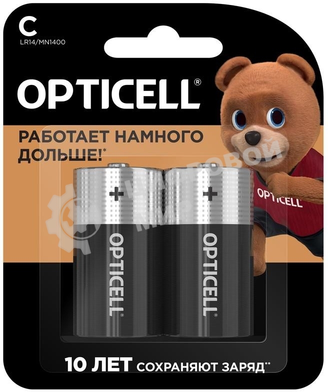 Элемент питания алкалиновый C/LR14 1.5В (блист. 2шт) Basic Opticell 5051004